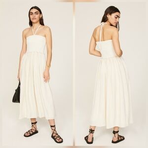 Tanya Taylor Hanah Dress A-line Sleeveless Halter Neck Size S